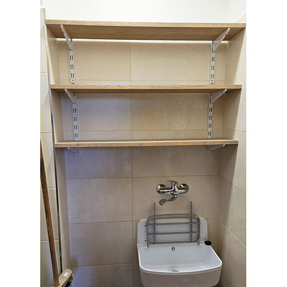 DOMAX konzola dvojitá 470mm biela WSD470b