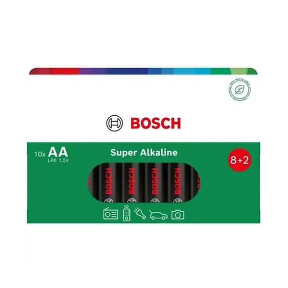 BOSCH baterie LR6SA10B/00 AA SUPER ALKALINE, 10ks