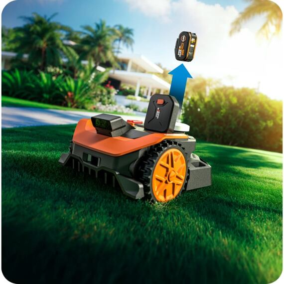 WORX Garden WR365E robotická sekačka VisionRTK stereo, řízená GPS signálem a kamerou