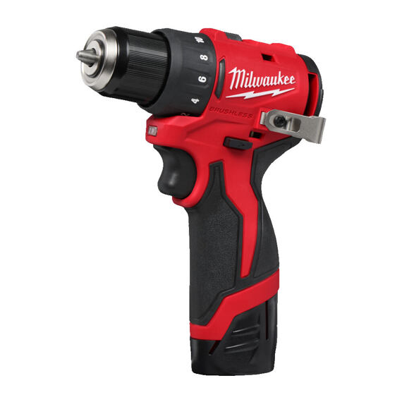 MILWAUKEE M12 BLDDRC-202C aku vrtačka 12V/2*2Ah, 40Nm, 0-550/1700 ot./min., kufr