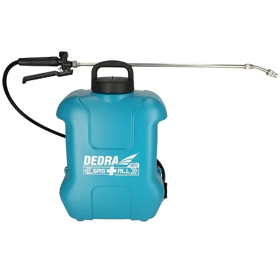 DEDRA aku zádový postřikovač 18V, nádoba 16l, 1,45l/min., tryska 55-100cm, bez baterie, DED6981