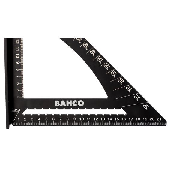 BAHCO úhelník tesařský 220mm, laserové značení, stupnice na spodní hraně, 9045-T-220