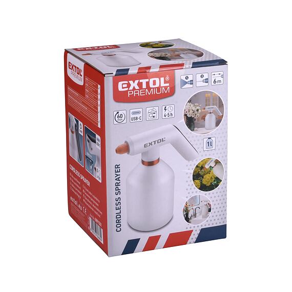 EXTOL PREMIUM postřikovač AKU 1l, USB nabíjení, 8891501