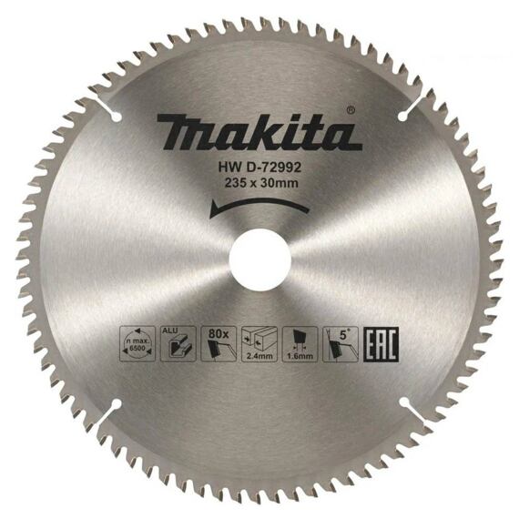 MAKITA D-81577 pilový kotouč 235*30, 80z na hliník TCT (old=D-72992)
