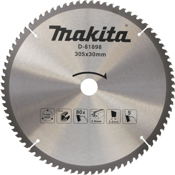 MAKITA D-81898 pilový kotouč 305*30 80Z TCT na hliník (old=D-73019)