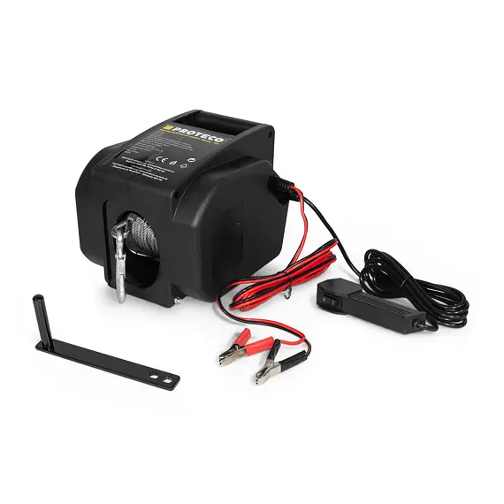 PROTECO naviják lanový 12V, nosnost 900kg, lano 9,14m, 51.09-NLE-1800-12