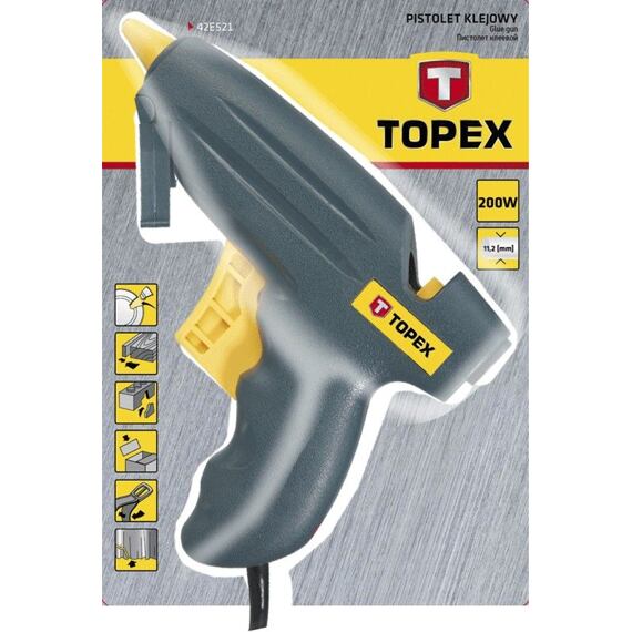 TOPEX pištoľ lepiaca 20/200W, 11,2mm, 42E521