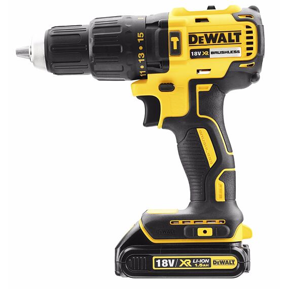 DeWalt DCD778S2T príklepová aku bezuhlíková vŕtačka 18V/2*1,5Ah, 65Nm, kufrík TSTAK
