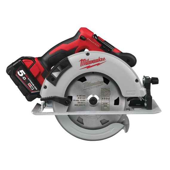 MILWAUKEE M18 BLCS66-502X aku okružní bezuhlíková pila 18V/2*5Ah, prořez 66mm 4933464590