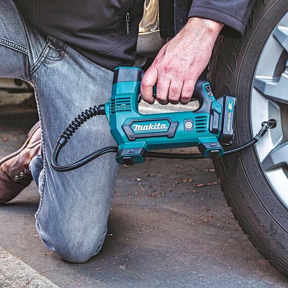 MAKITA MP100DZ aku kompresor 12V CXT bez batérie, max. 8,3bar, 10l/min.,