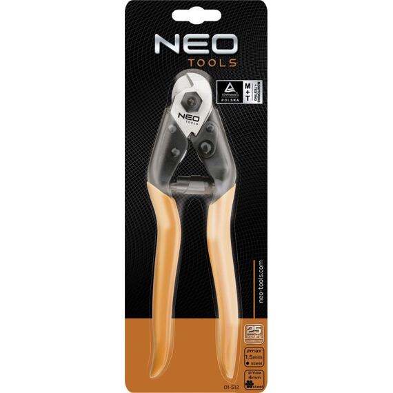 NEO TOOLS nůžky na lanka 190mm 01-512