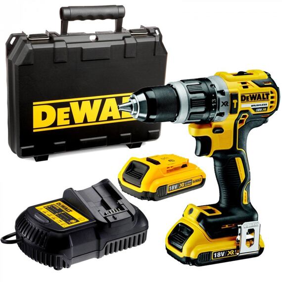 DeWalt DCD796D2 aku příklepová bezuhlíková vrtačka 18V/2*2Ah XR Li-Ion, kufr TSTAK