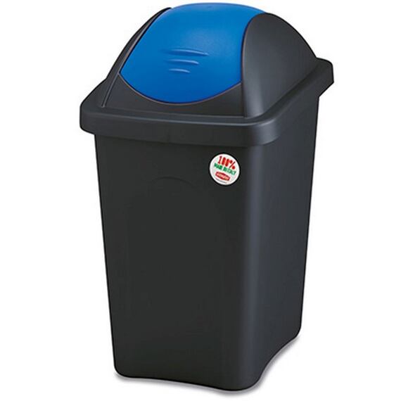 koš odpadkový výklopné víko 30l, MULTIPAT černo modrý 249104