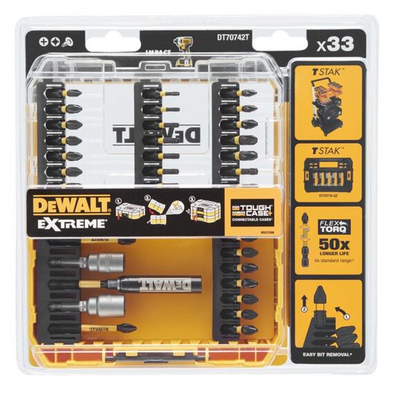 DeWalt DT70742T sada bitů FLEXTORQ 33-dílná