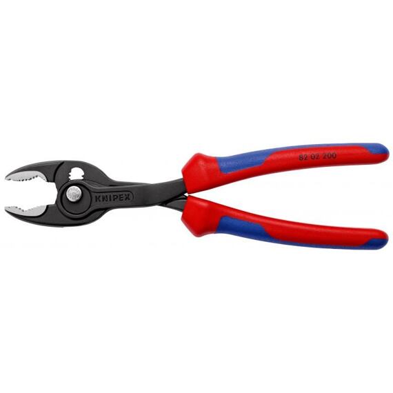 KNIPEX kleště s posuvným kloubem TwinGrip 200mm, čelní a boční úchop, 3-složková rukojeť 8202200