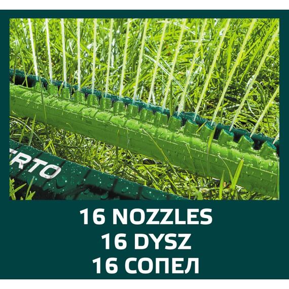 VERTO zavlažovač oscilačný 16 trysiek, rozsah až 336 m2 15G770