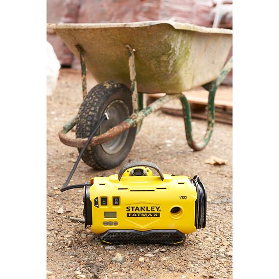 STANLEY SFMCE520B-QJ aku kompresor V20 / 230V / adaptér 12V z auta, max.tlak 11bar