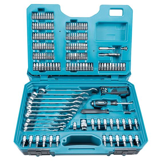 MAKITA E-10883 gola sada 221-dílná, hlavice 1/4" + 1/2", očkoploché klíče