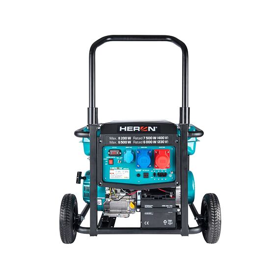 HERON elektrocentrála 8200W (400V), 6500W (230V), motor 17HP, elektrostart, 8896147