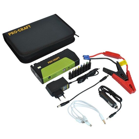 PROCRAFT JS-12 Jump-startér s funkcí Powerbanka, 3Ah*4 (12Ah), startovací proud 300A