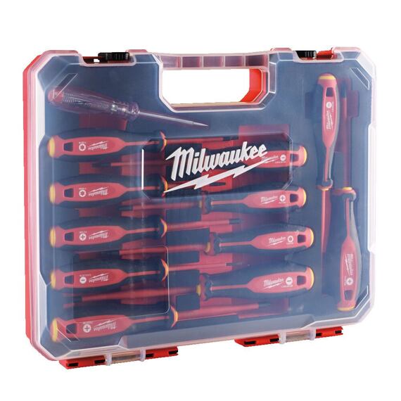 MILWAUKEE 4932479095 sada elektrikářských šroubováků 12 ks, v kufru