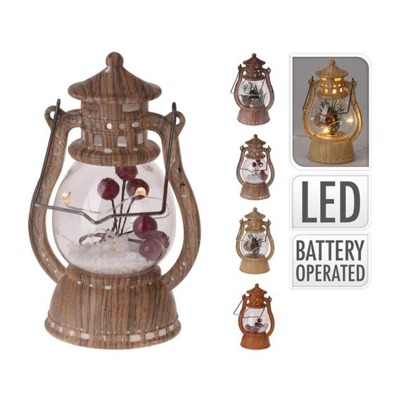 lucerna LED 7,5*5,8*12,5cm, PH, imitácia dreva, 386570