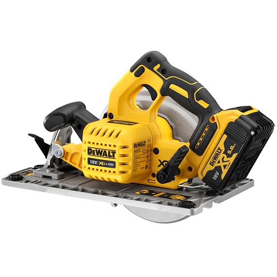 DeWalt DCS572NT aku okružná bezuhlíková píla 18V XR, prerez 58mm, kotúč 184*16mm, kufrík TSTAK