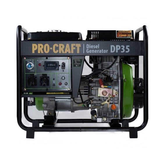 PROCRAFT DP35 elektrocentrála dieselová 230V, max.výkon 3,3kW, trvalý výkon 3kW, nádrž 12,5l