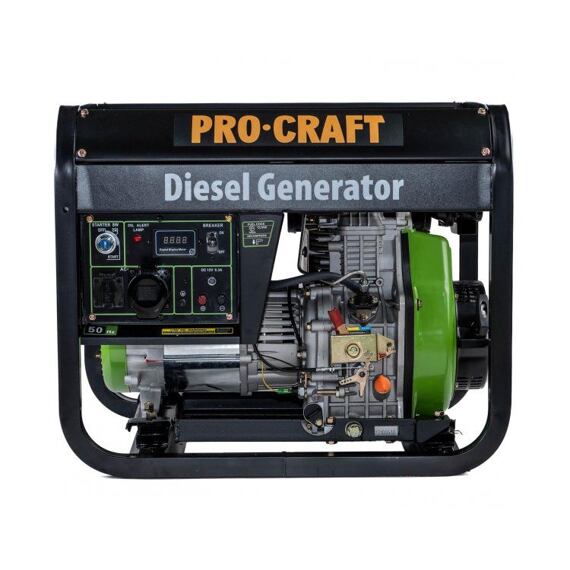 PROCRAFT DP55 elektrocentrála dieselová 230V, max.výkon 5kW, trvalý výkon 4,5kW, nádrž 12,5l