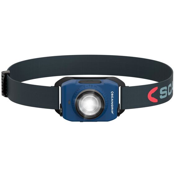 SCANGRIP čelovka ZOOM LED, 10/80/220 lm, dobíjecí USB, IP54