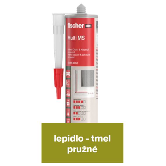 FISCHER lepidlo MULTI MS stavební polymerové KD, trvale pružné, 290ml, 558977