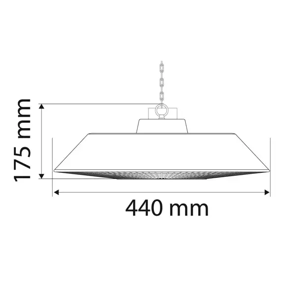 NEO stropní halogenový ohřívač 230V, 1500W, 90-037