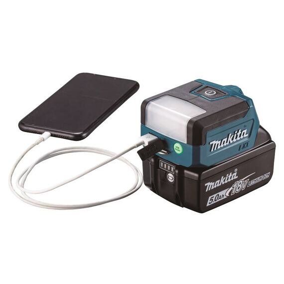 MAKITA DML817 aku svítilna LED 18V LXT, 300lm kombi svícení, 150lm čelní/horní svícení, bez baterie