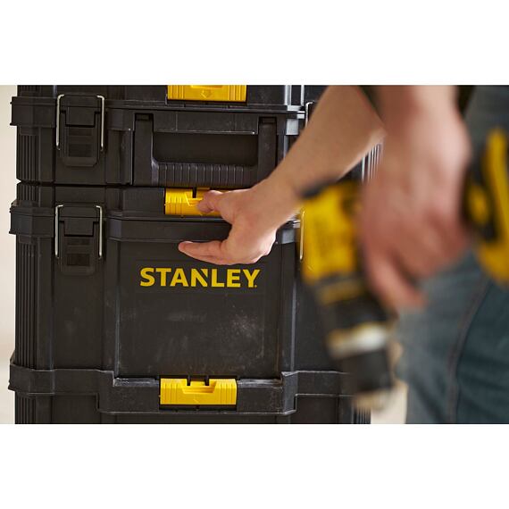 STANLEY STST83319-1 rozkladací pojazdný box Work Shop, teleskopická rukoväť, veľké kolieska