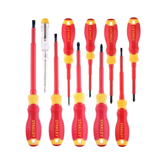 STANLEY STHT60032-0 sada elektrikářských šroubováků PZ + PH + PL, 10-dílná, zkoušečka