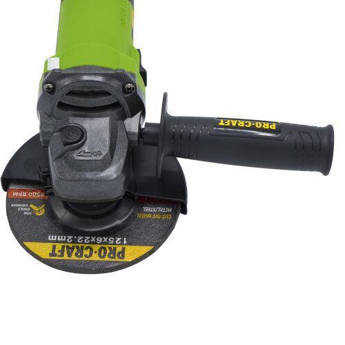 PROCRAFT PW1550 uhlová brúska 125mm, 850W, regulácia otáčok