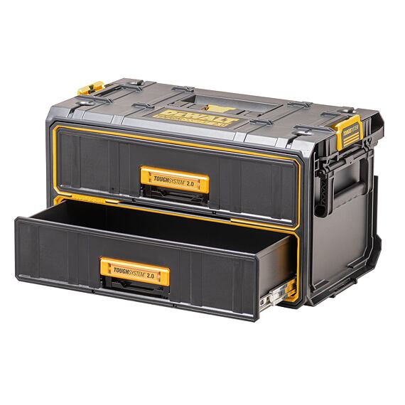 DeWalt DWST83529-1 zásuvkový kufrík ToughSystem 2.0, 2 zásuvky, guličkové ložiská vo výsuvoch