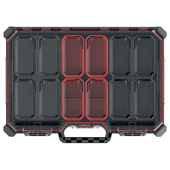 KISTENBERG organizér MSX 543*390*77mm, černý, vyjímatelné boxy