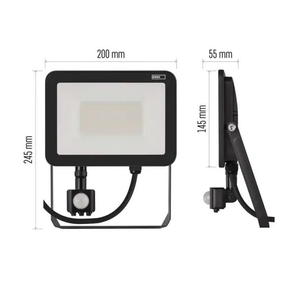 EMOS LED reflektor 50W s čidlem INOVO PROFI, 5500lm, ZS2742