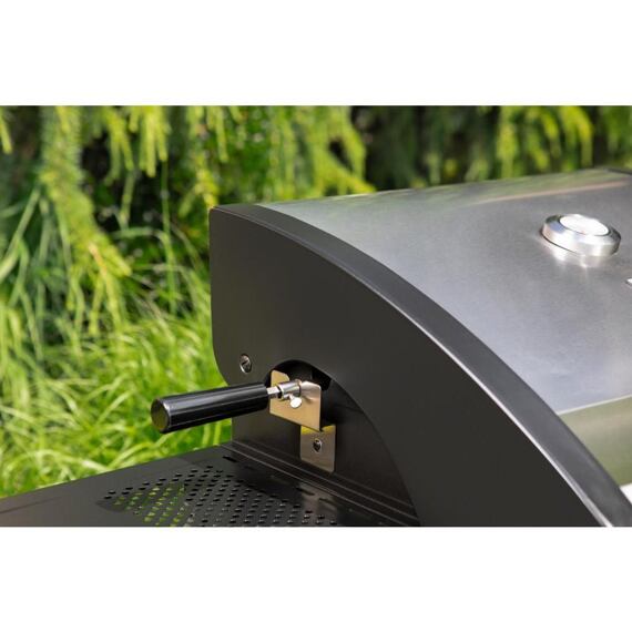 FIELDMANN FZG 9031 grilovací jehla s motorem 230V, 80cm, 2* 4-ramenná vidlice, Cr držáky