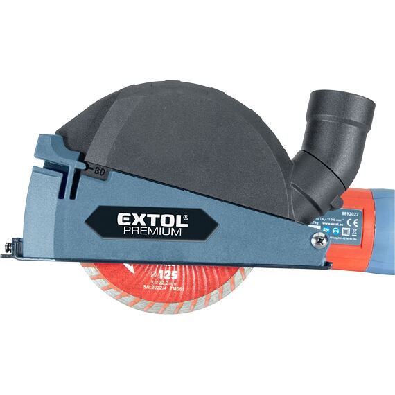 EXTOL PREMIUM odsávací adaptér na rezanie pr.125mm, adaptéry na uchytenie, 8807026