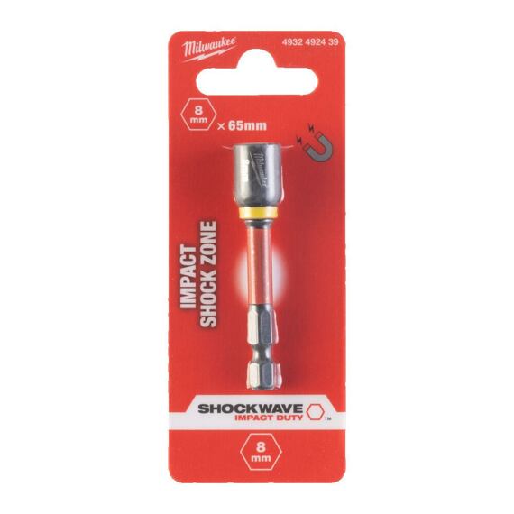 MILWAUKEE 4932492439 magnetická hlavice 8*65mm SHOCKWAVE IMPAC DUTY, pro ráz. utahováky