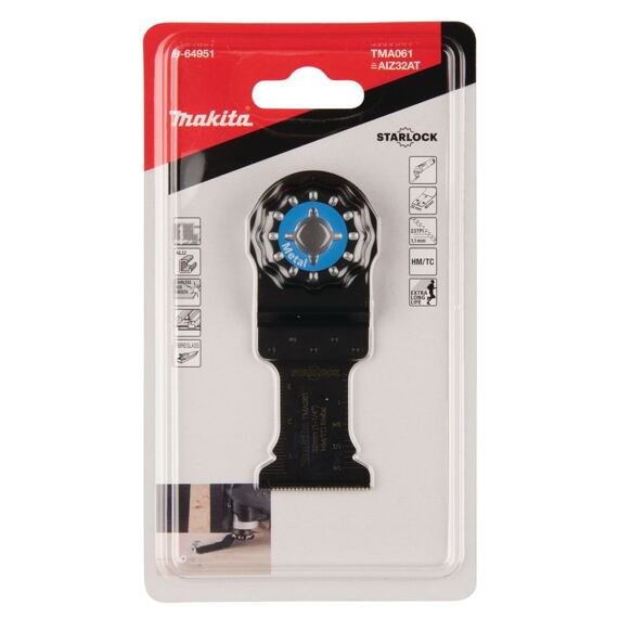 MAKITA B-64951 ponorný list 32*40mm HM, nerez, ocel TMA061 Starlock (i pro O.I.S.)