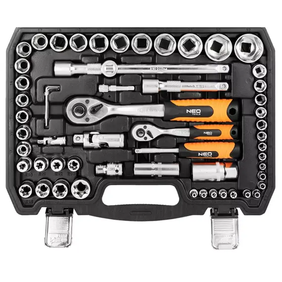 NEO gola súprava 1/2"+1/4", 108-dielna, predĺžené hlavice, 10-212