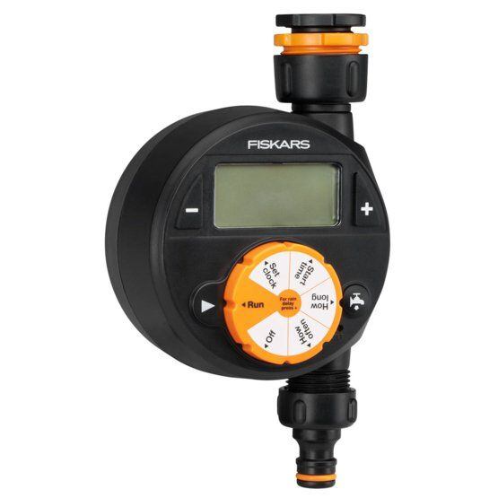 FISKARS 1054791 časovač zavlažovací digitální, 1 výstup, napájení 2*AA (nejsou součástí)