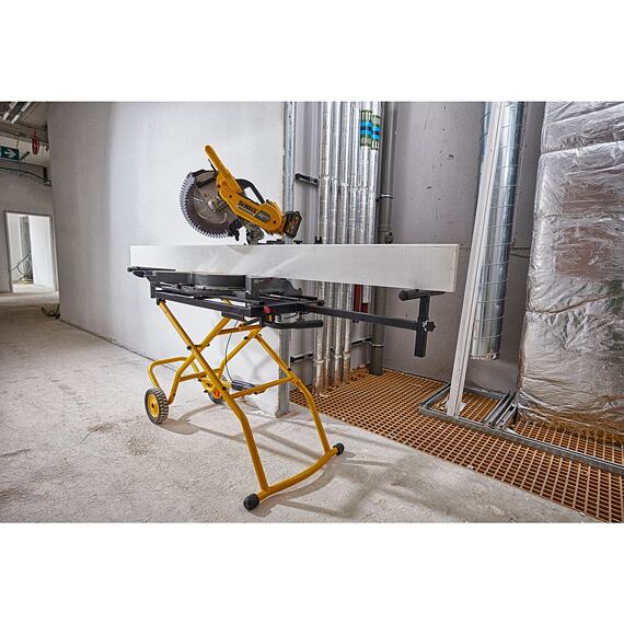 DeWalt DE7260 pojízdný stojan pro pokosové pily, velká kola, rozložení až 2,4m
