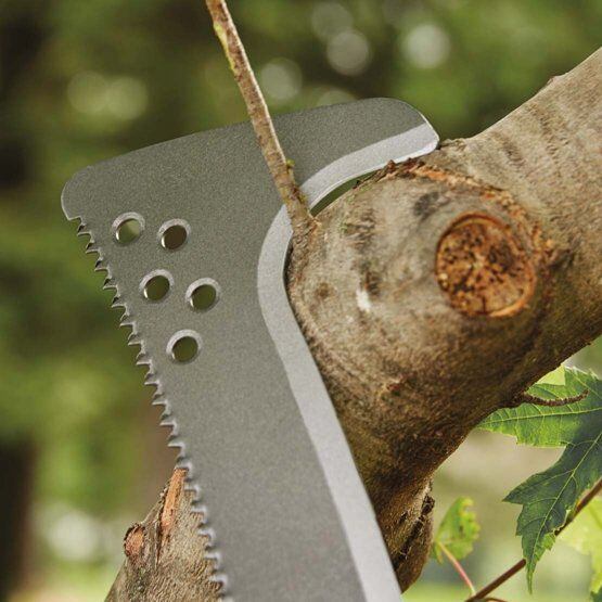 FISKARS 1051233 mačeta s pilkou SOLID, velká, 54cm, čepel 23cm z kalené oceli, nerezavějící úprava