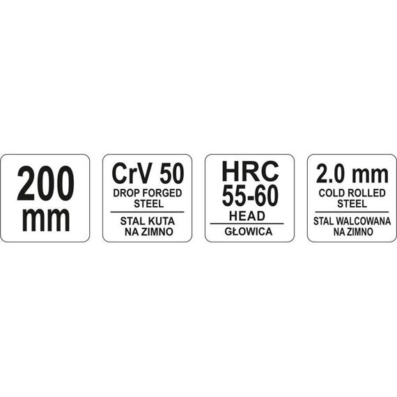YATO kleště štípací čelní 200mm YT-2052