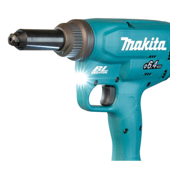 MAKITA DRV250ZJ aku nýtovačka 18V LXT Li-ion, ocel 4,8-6,0mm, nerez 4,8mm, MAKPAC, bez baterie