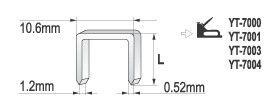 YATO sponky 6mm 1,2*10,6mm 1000ks YT-7022